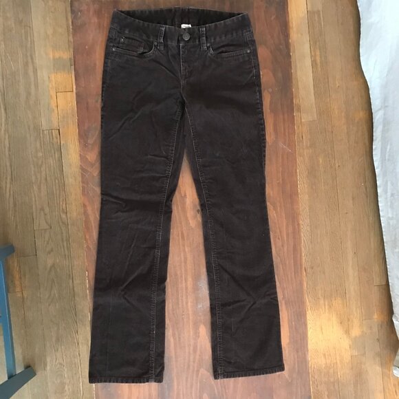 J Crew Brown Favorite Fit 5 Pocket Corduroy Pants Size 25 Short - Picture 1 of 3